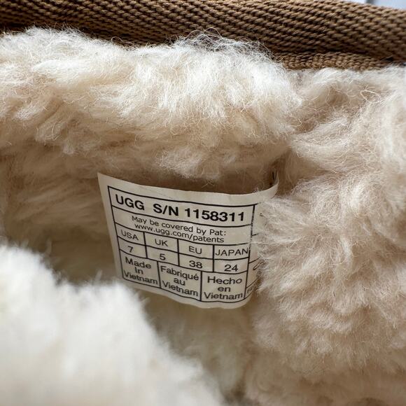 UGG Women's 7 Ultra Mini New Heights Chestnut Suede Slip On Platform 1158311 - Picture 5 of 5